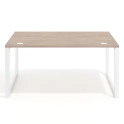Mesa de despacho ejecutiva Delta fondo 100cm, estructura blanca