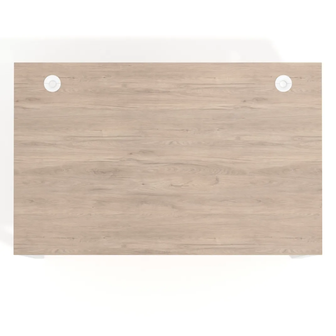 Mesa de despacho ejecutiva Delta fondo 100cm, estructura blanca