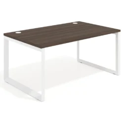 Mesa de despacho ejecutiva Delta fondo 100cm, estructura blanca
