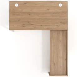 Mesa de despacho en L Kube fondo 80cm con ala WorkPlus estructura blanco
