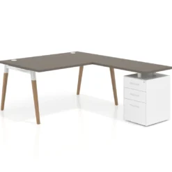 Mesa de dirección con cajones Arki fondo 100cm, frontales de metal