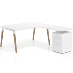 Mesa de dirección con cajones Arki fondo 100cm, frontales de metal