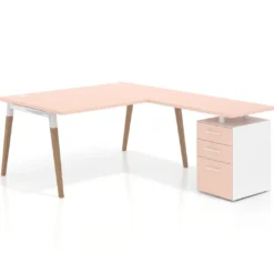 Mesa de dirección con cajones Arki fondo 100cm, frontales de melamina