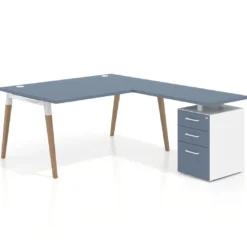 Mesa de dirección con cajones Arki fondo 100cm, frontales de metal