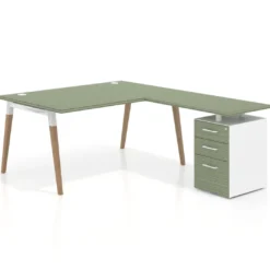 Mesa de dirección con cajones Arki fondo 100cm, frontales de melamina