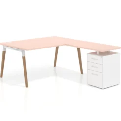Mesa de dirección con cajones Arki fondo 100cm, frontales de metal