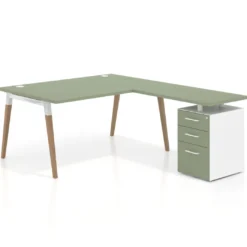 Mesa de dirección con cajones Arki fondo 100cm, frontales de melamina