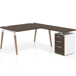 Mesa de dirección con cajones Arki fondo 100cm, frontales de melamina