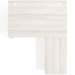 Mesa de dirección en L con cajones Kube, fondo 100, frontales metal, estructura blanca