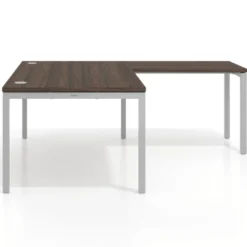 Mesa de dirección en L Kube fondo 100cm con ala WorkPlus estructura aluminio