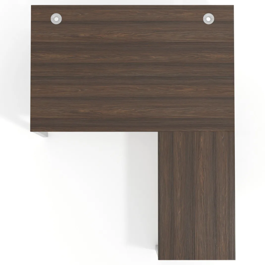 Mesa de dirección en L Kube fondo 100cm con ala WorkPlus estructura aluminio