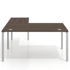 Mesa de dirección en L Kube fondo 100cm con ala WorkPlus estructura aluminio