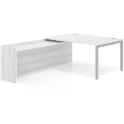 Mesa de dirección en L Kube fondo 100cm con ala WorkPlus estructura aluminio