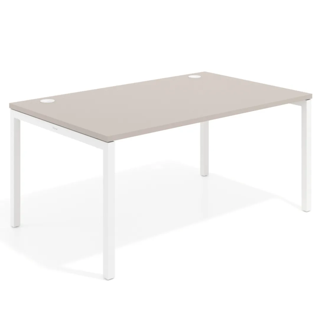 Mesa de dirección Kube fondo 100cm estructura blanca