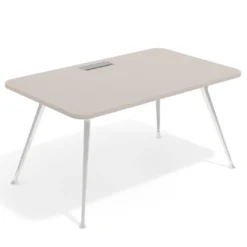 Mesa de dirección Tekno, patas de aluminio inyectado, estructura cromada