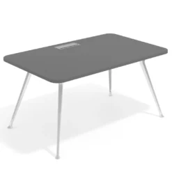 Mesa de dirección Tekno, patas de aluminio inyectado, estructura cromada