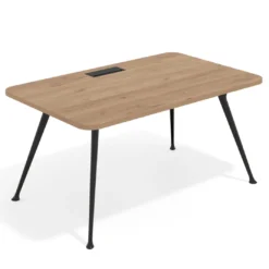 Mesa de dirección Tekno, patas de aluminio inyectado, estructura negra