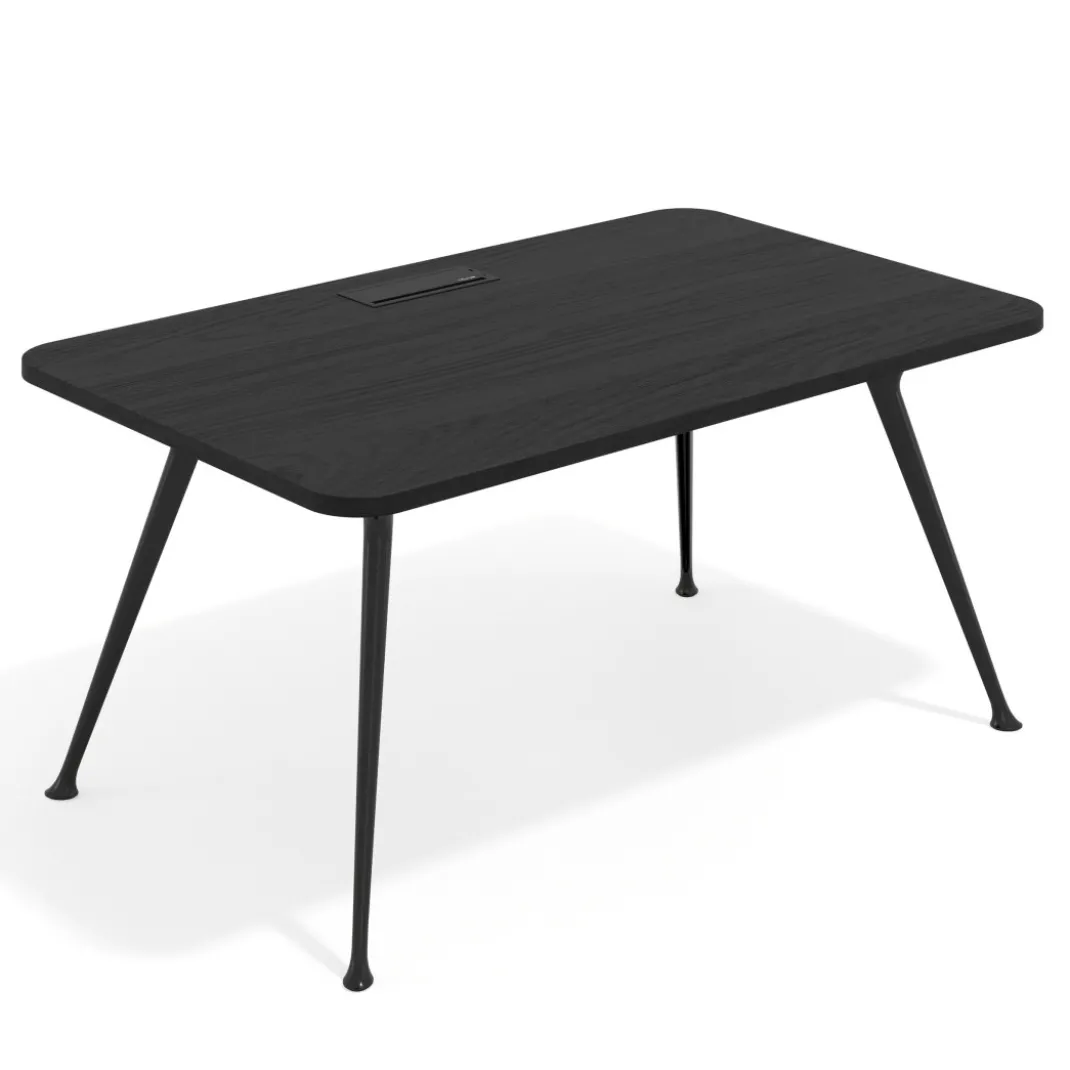 Mesa de dirección Tekno, patas de aluminio inyectado, estructura negra