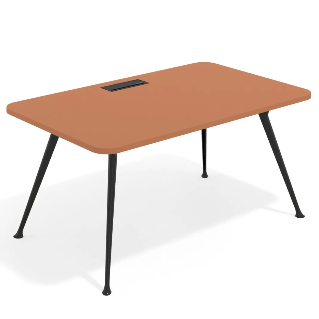 Mesa de dirección Tekno, patas de aluminio inyectado, estructura negra