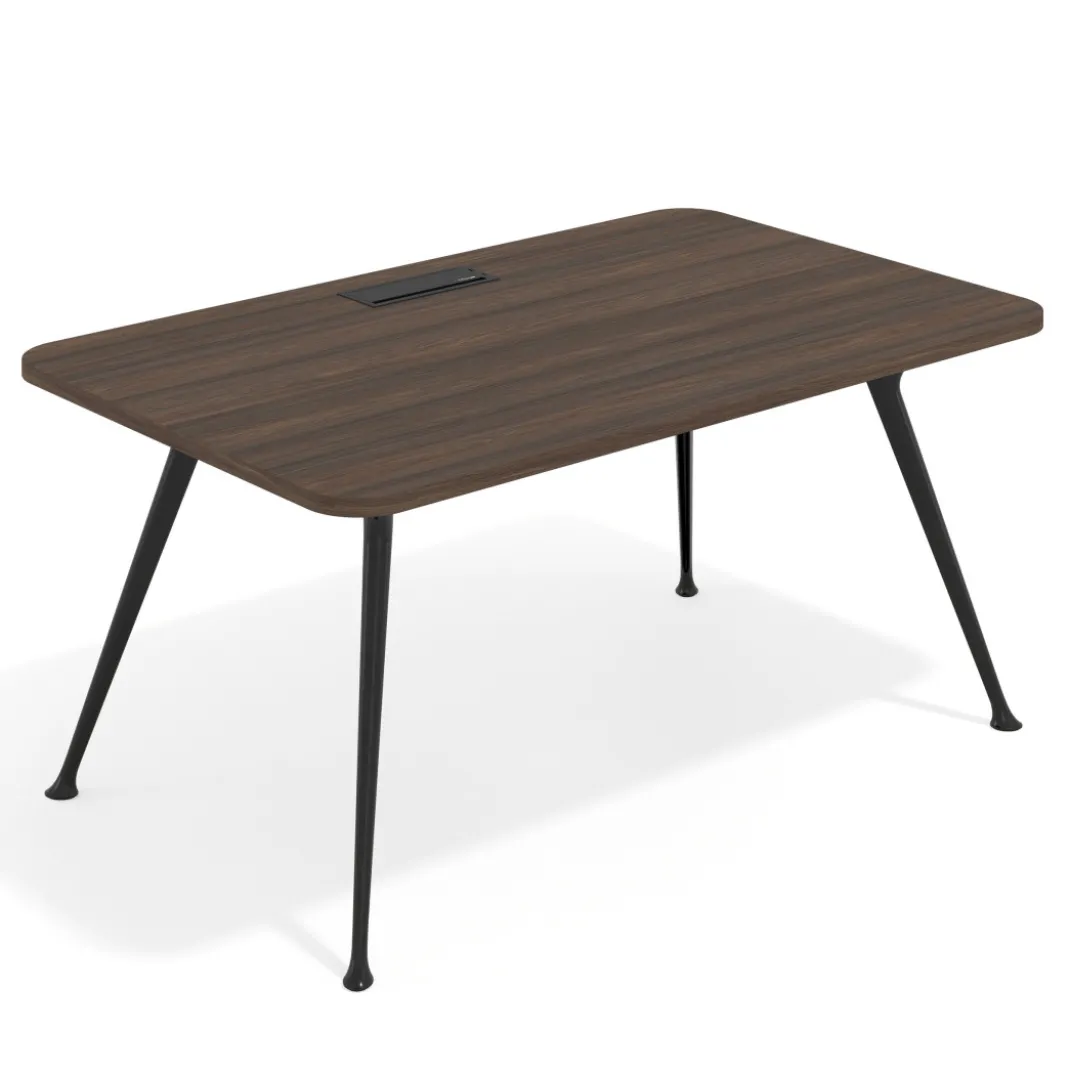 Mesa de dirección Tekno, patas de aluminio inyectado, estructura negra