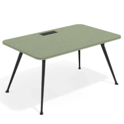 Mesa de dirección Tekno, patas de aluminio inyectado, estructura negra