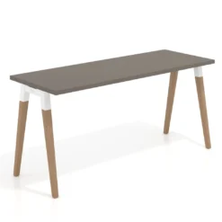 Mesa de escritorio Arki, patas de madera maciza, fondo 60cm