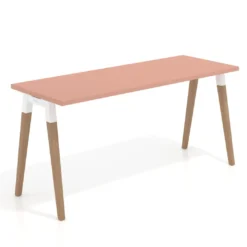 Mesa de escritorio Arki, patas de madera maciza, fondo 60cm