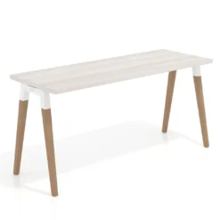 Mesa de escritorio Arki, patas de madera maciza, fondo 60cm