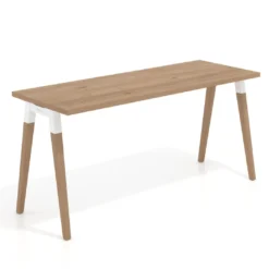 Mesa de escritorio Arki, patas de madera maciza, fondo 60cm