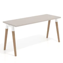 Mesa de escritorio Arki, patas de madera maciza, fondo 60cm