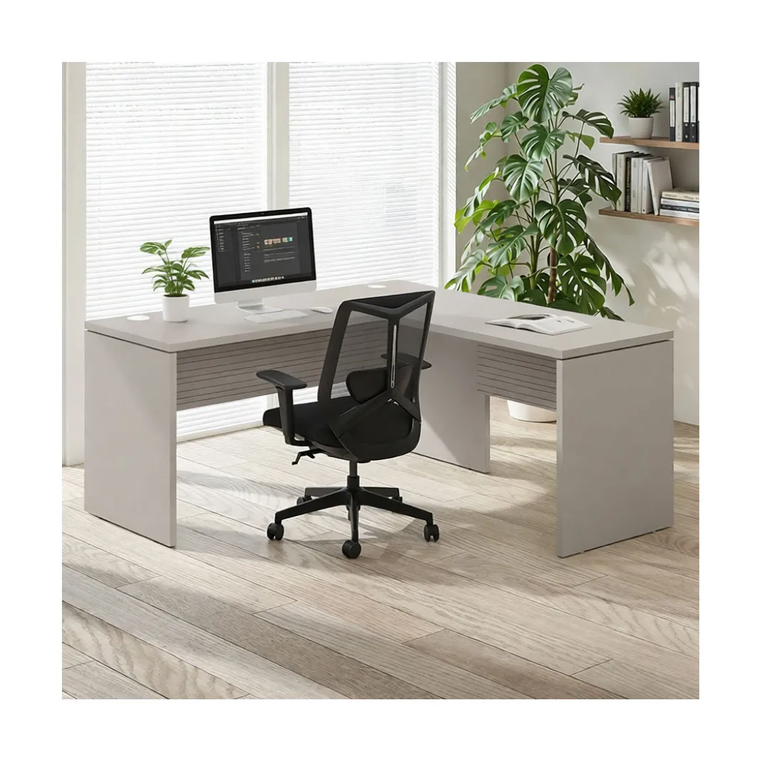 Mesa de Escritorio con ala Work Plus fondo 60 diseño rayado