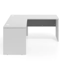 Mesa de Escritorio con ala Work Plus fondo 60 estructura blanco mate