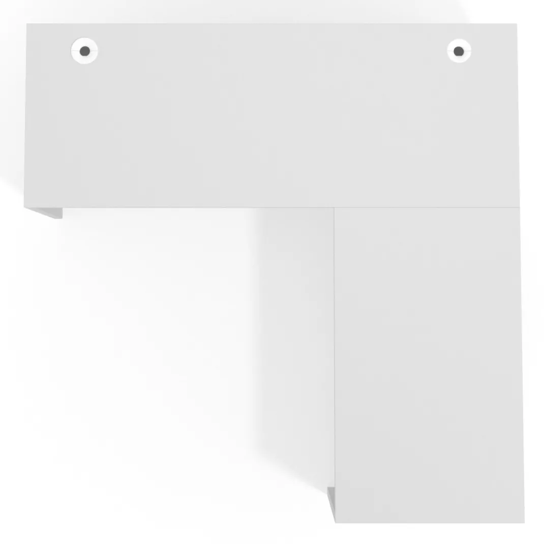 Mesa de Escritorio con ala Work Plus fondo 60 estructura blanco mate
