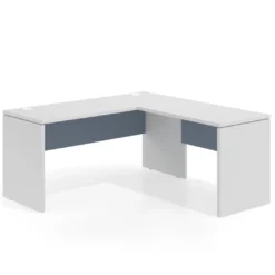 Mesa de Escritorio con ala Work Plus fondo 60 estructura blanco mate
