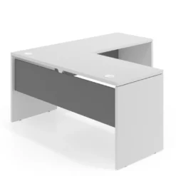 Mesa de Escritorio con ala Work Plus fondo 60 estructura blanco mate