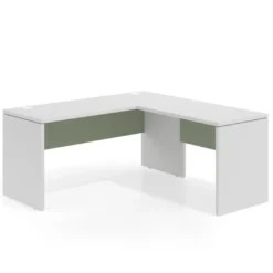 Mesa de Escritorio con ala Work Plus fondo 60 estructura blanco mate