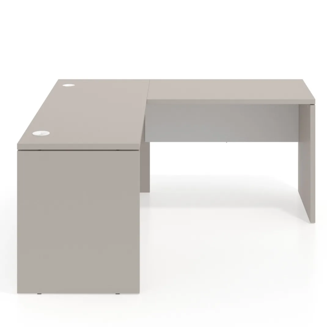 Mesa de Escritorio con ala Work Plus fondo 60 diseño bicolor