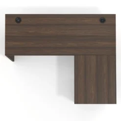 Mesa de Escritorio con cajones en L Work Plus fondo 60, frontales de metal estructura mistral