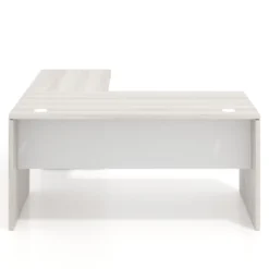 Mesa de escritorio con cajones Work fondo 80, frontales metal, estructura bicolor