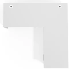 Mesa de Escritorio con cajones en L Work Plus fondo 60, frontales melamina estructura blanco mate