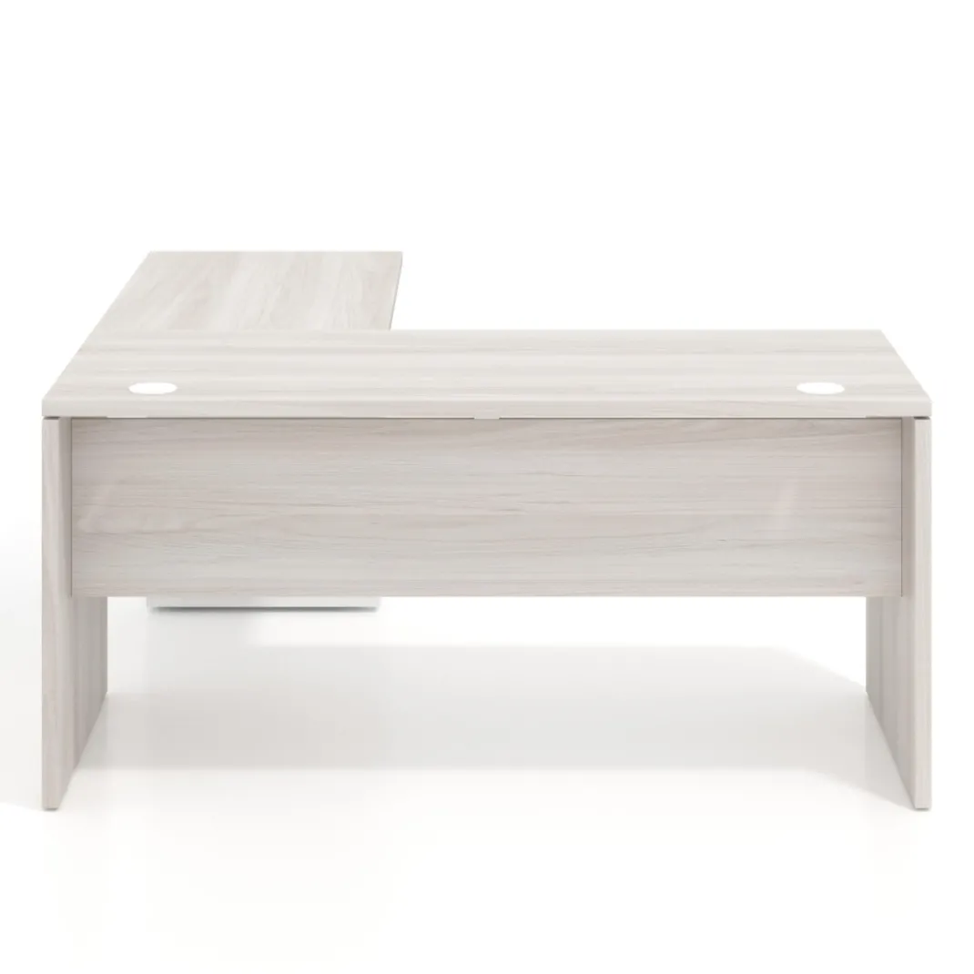 Mesa de escritorio con cajones Work fondo 68, frontales metal, estructura monocolor