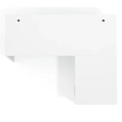 Mesa de Escritorio con cajones en L Work Plus, ala corta, fondo 60, frontales melamina estructura blanco mate