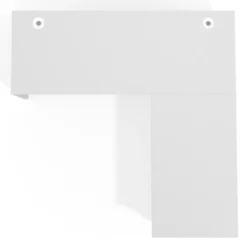Mesa de Escritorio con cajones en L Work Plus fondo 60, frontales de metal estructura blanco mate
