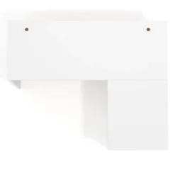 Mesa de Escritorio con cajones en L Work Plus, ala corta, fondo 60, frontales de metal estructura blanco mate
