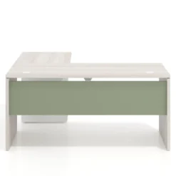 Mesa de Escritorio con cajones en L Work Plus, ala corta, fondo 60, frontales melamina estructura california