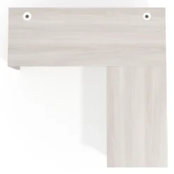 Mesa de Escritorio con cajones en L Work Plus fondo 60, frontales melamina diseño bicolor