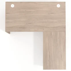 Mesa de escritorio con cajones Work fondo 80, frontales metal, estructura bicolor