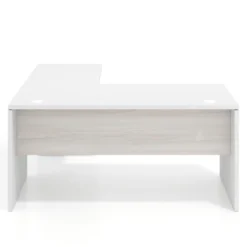 Mesa de escritorio con cajones Work fondo 80, frontales metal, estructura bicolor