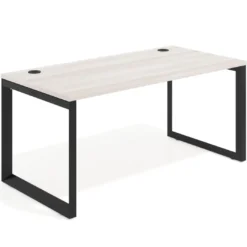 Mesa de escritorio Delta, fondo 80cm, estructura negra