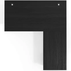 Mesa de Escritorio en L Tdesk, fondo 80cm, estructura negra, pedestal metal